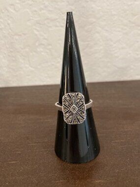 Vintage Sterling Silver Ring with Marcasite Stones